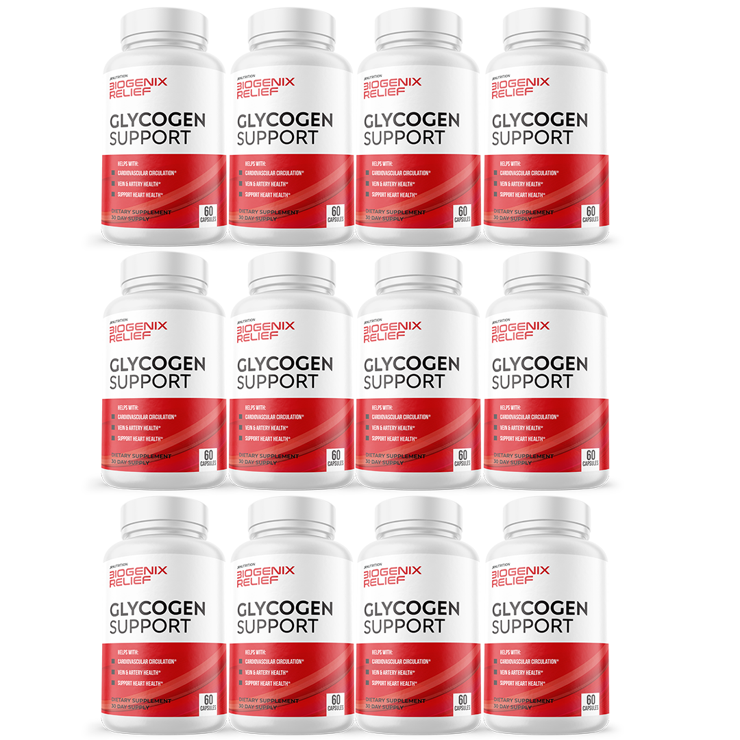 Biogenix Relief Glycogen Support Capsules, Sweet Relief Pills - 12 Bottles